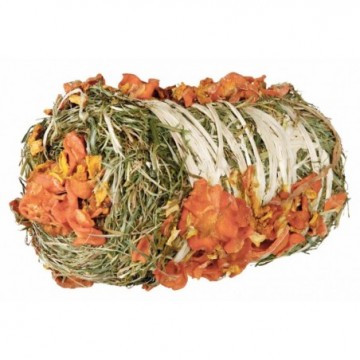 image: Hay Bale with Pumpkin and Carrot